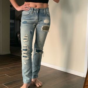 J Brand patchwork jeans